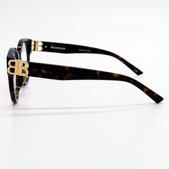 NEW BALENCIAGA EYEGLASSES BB0173O 002 ROUND HAVANA WOMEN EYEWEAR BALENCIAGA - Picture 6 of 10